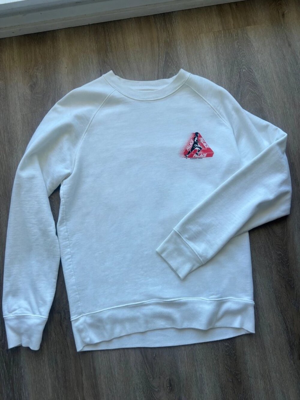 Palace Skateboards Running Tings Crewneck White